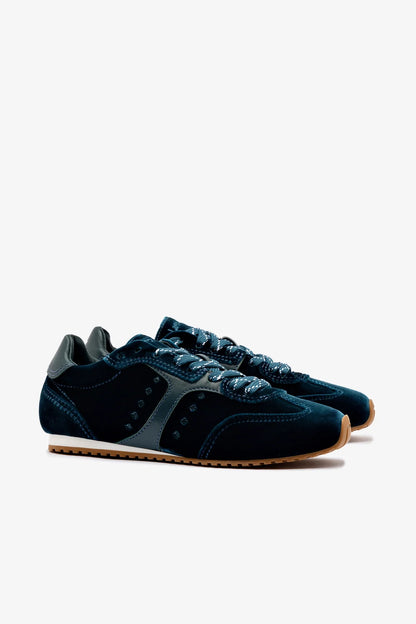 Stella Sneaker In Deepsea Velvet