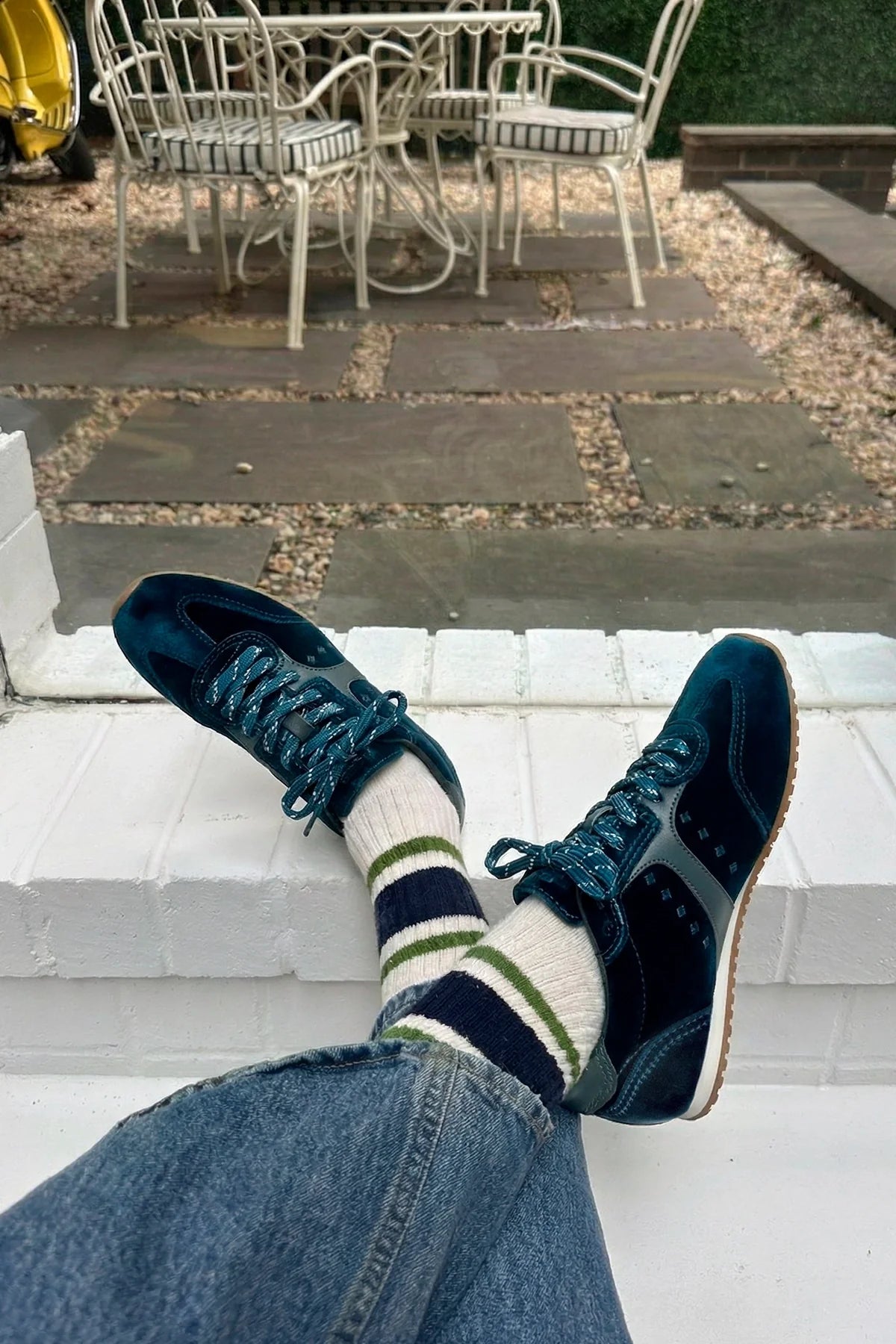 Stella Sneaker In Deepsea Velvet