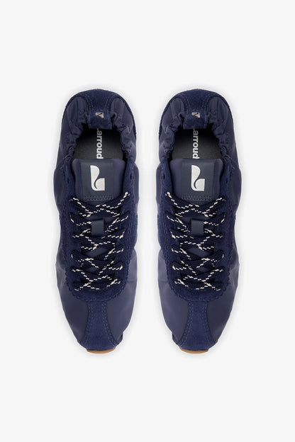 Stella Lite Sneaker In Navy Nylon and Suede
