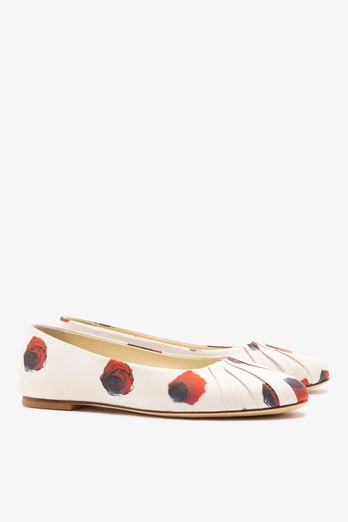 Jonathan Cohen by L.: Ballet Flat Ivory Printed Satin