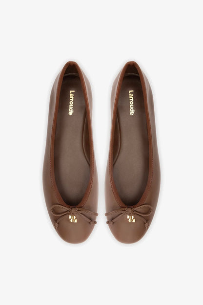 Pavlova Ballet Flat In Burnt Umber Leather