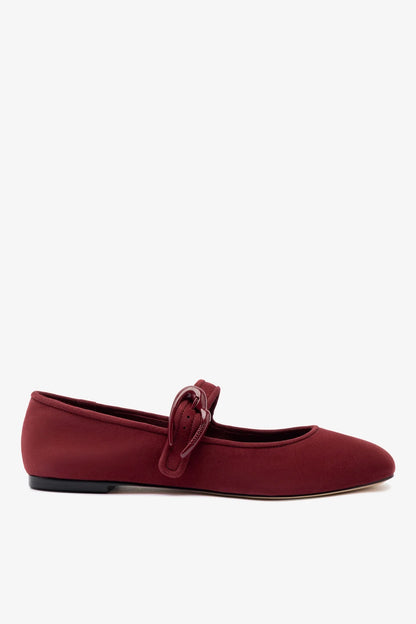 Verona Ballet Flat In Burgundy Suede