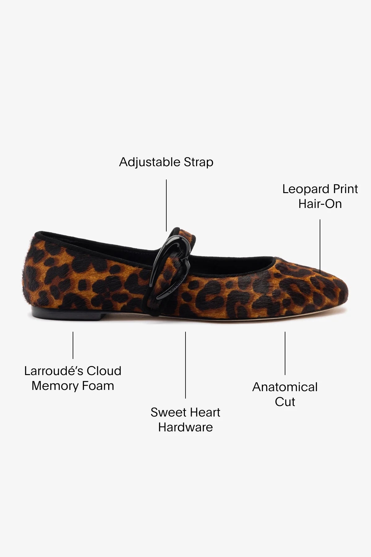 Verona Ballet Flat In Leopard Print Calf Hair