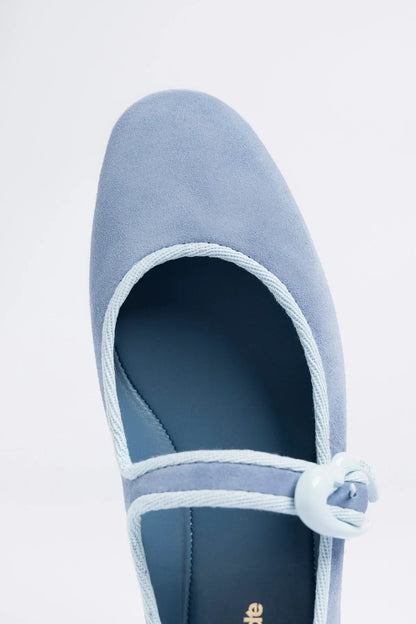 Verona Ballet Flat Niagara Blue Suede