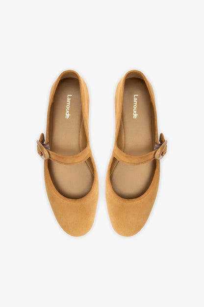 Verona Ballet Flat In Peanut Suede