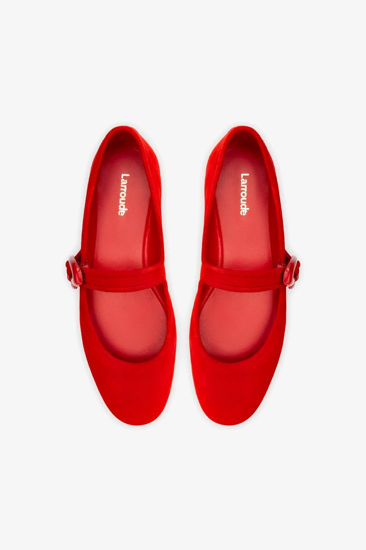 Verona Ballet Flat In Scarlet Suede