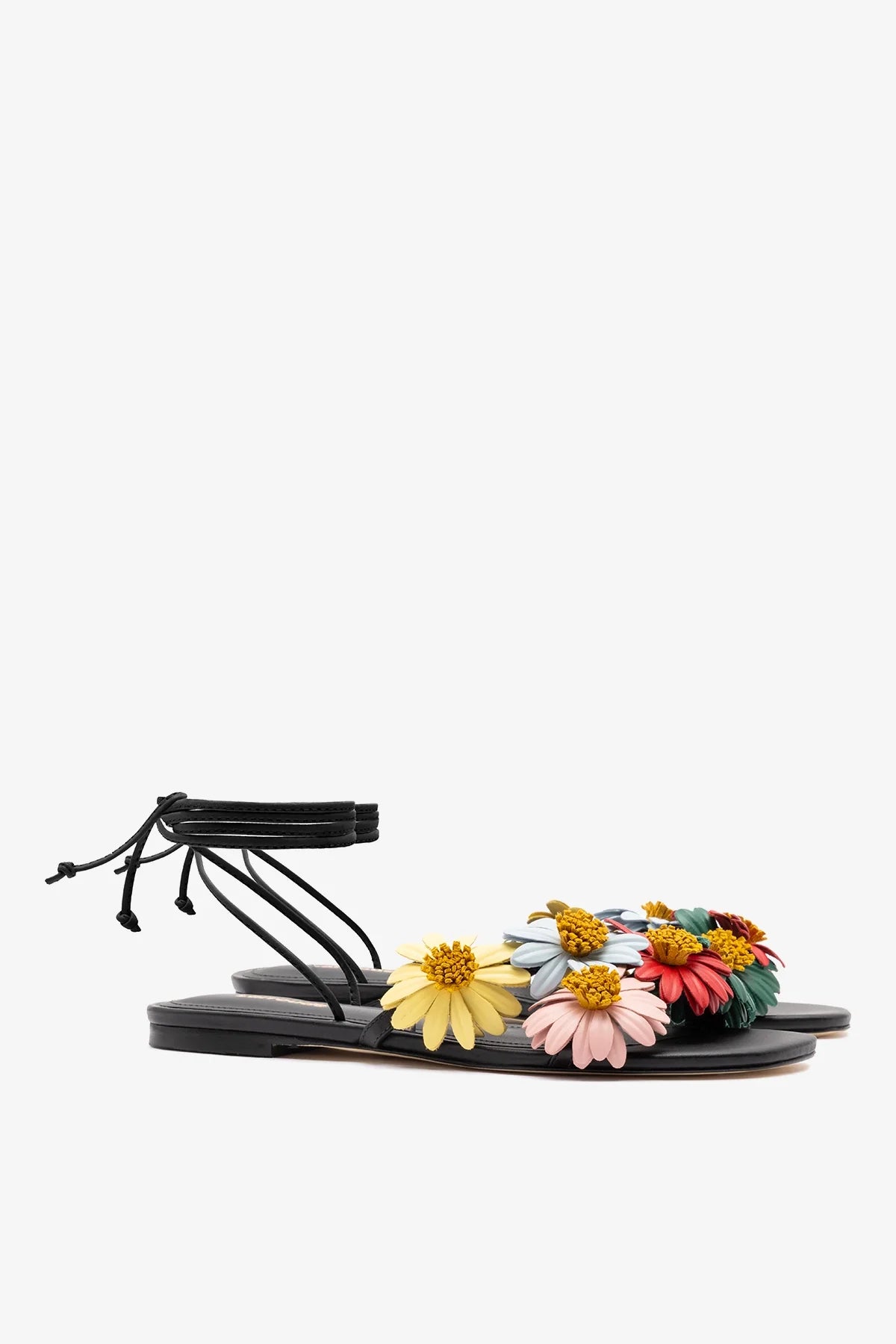Fiore Flat Sandal Black Leather