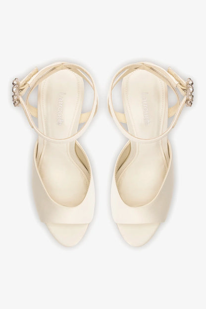 Jasmine Sandal White Satin