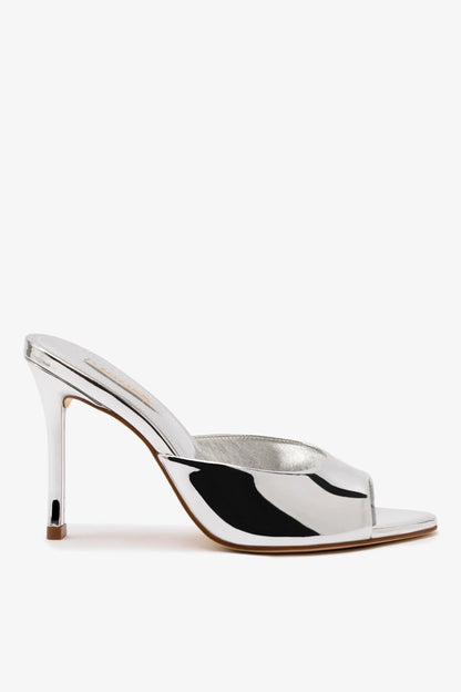 Jasmine Hi Mule In Silver Specchio