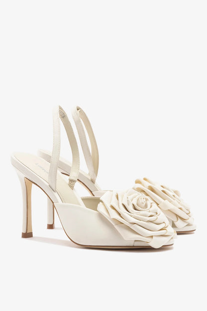 Scarlet Sandal White Satin