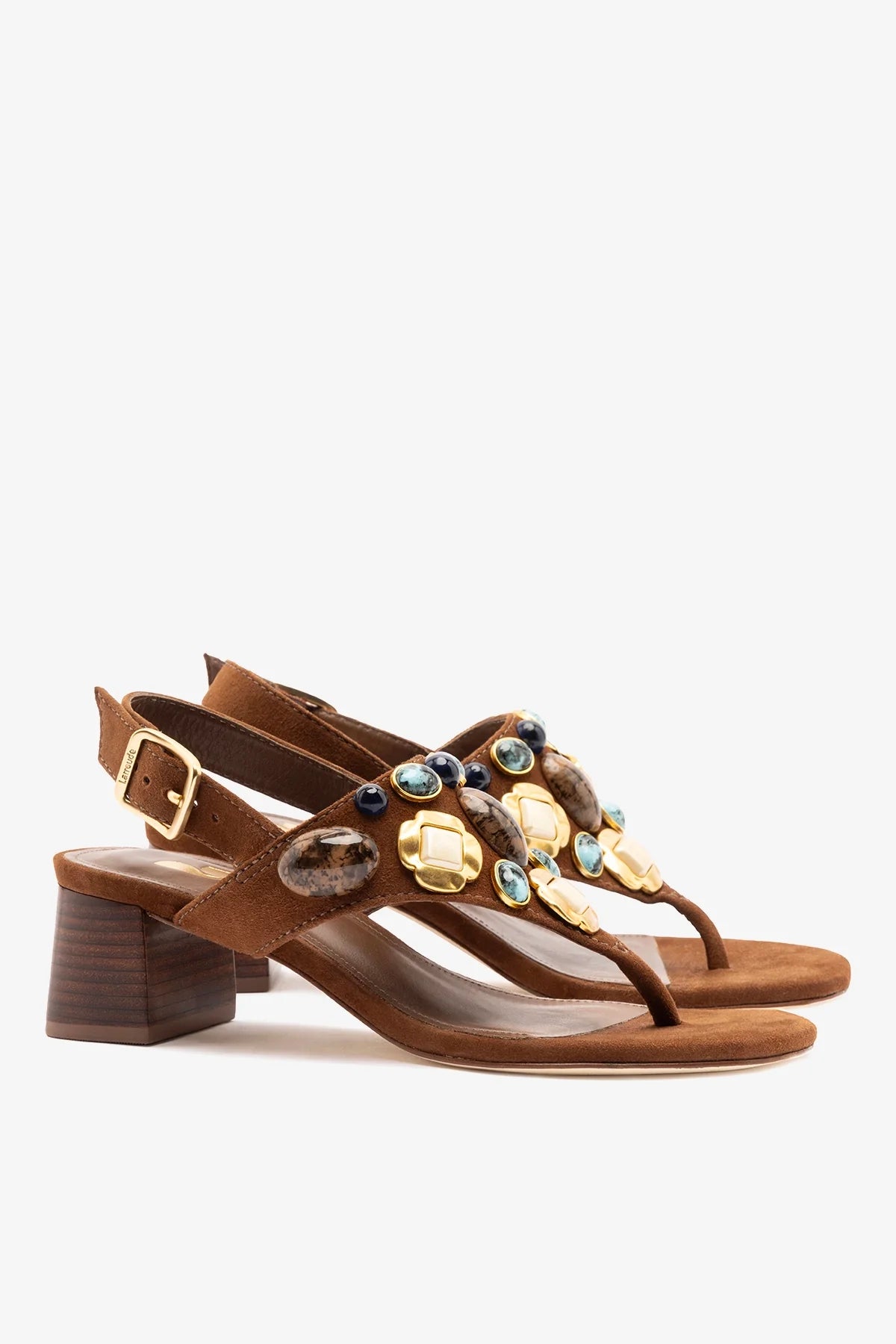Talitha Block Sandal Burnt Umber Suede
