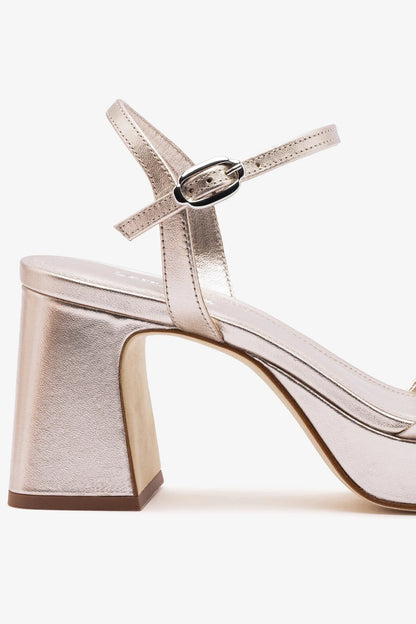 Bianca Low Sandal Champagne Leather