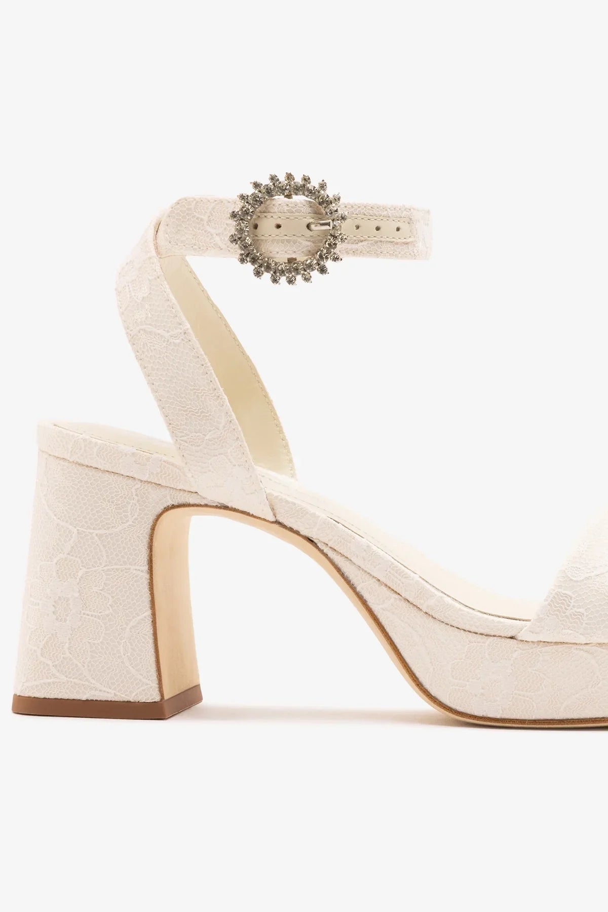Larroudé x Markarian: Dolly Low Sandal White Lace