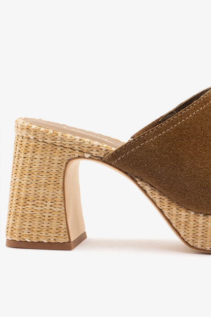 Dolly Low Mule Russet Suede