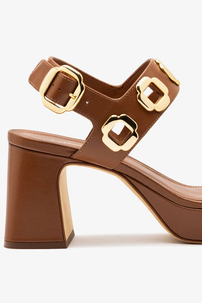 Milan Dolly Low In Caramel Leather