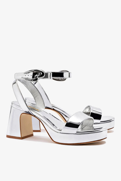Dolly Verona Low Sandal In Silver Specchio