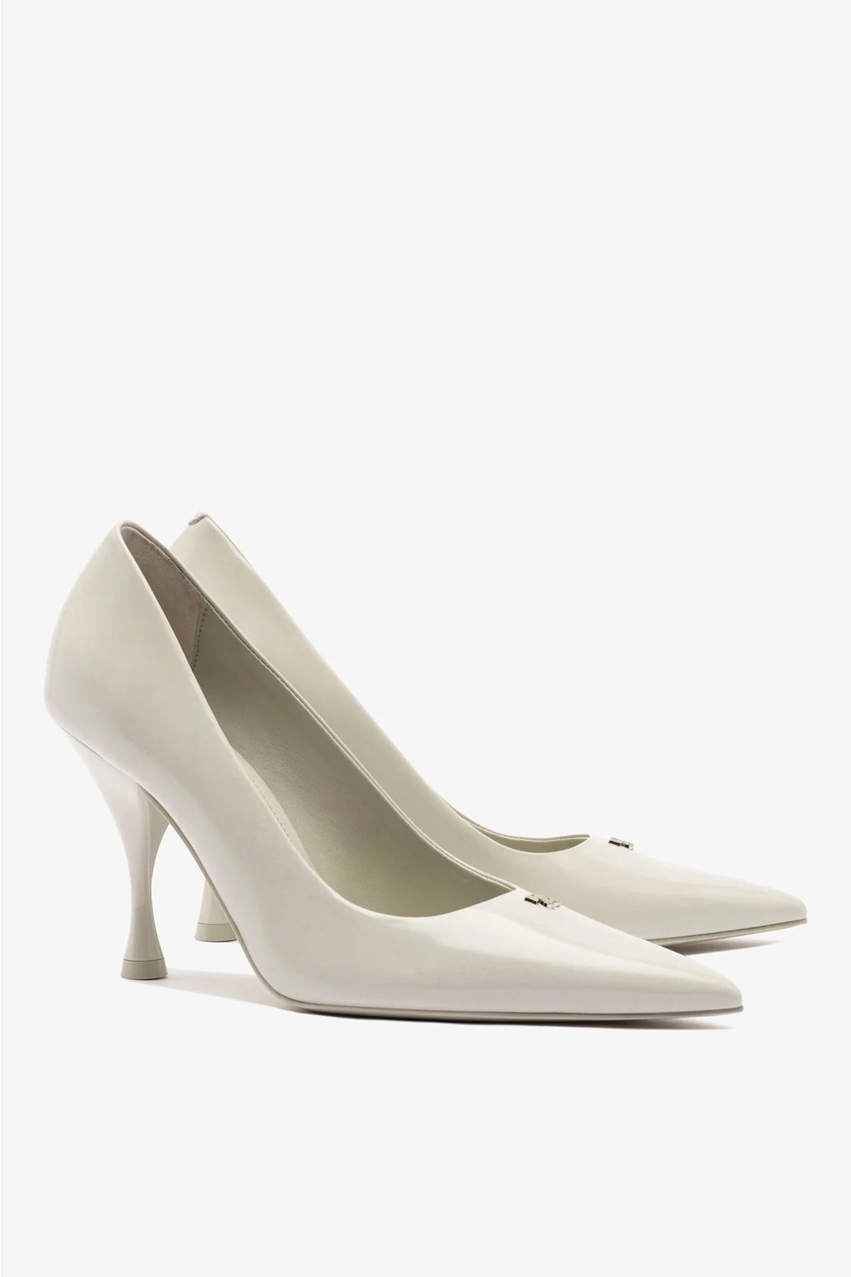 Stone Pump In Gray Box Leather