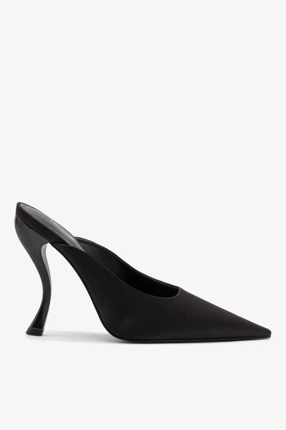 Larroudé by Nicolò B. Inna Mule In Black Satin