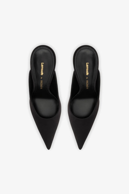 Larroudé by Nicolò B. Inna Mule In Black Satin