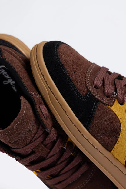 George Sneaker Brown and Yellow Suede
