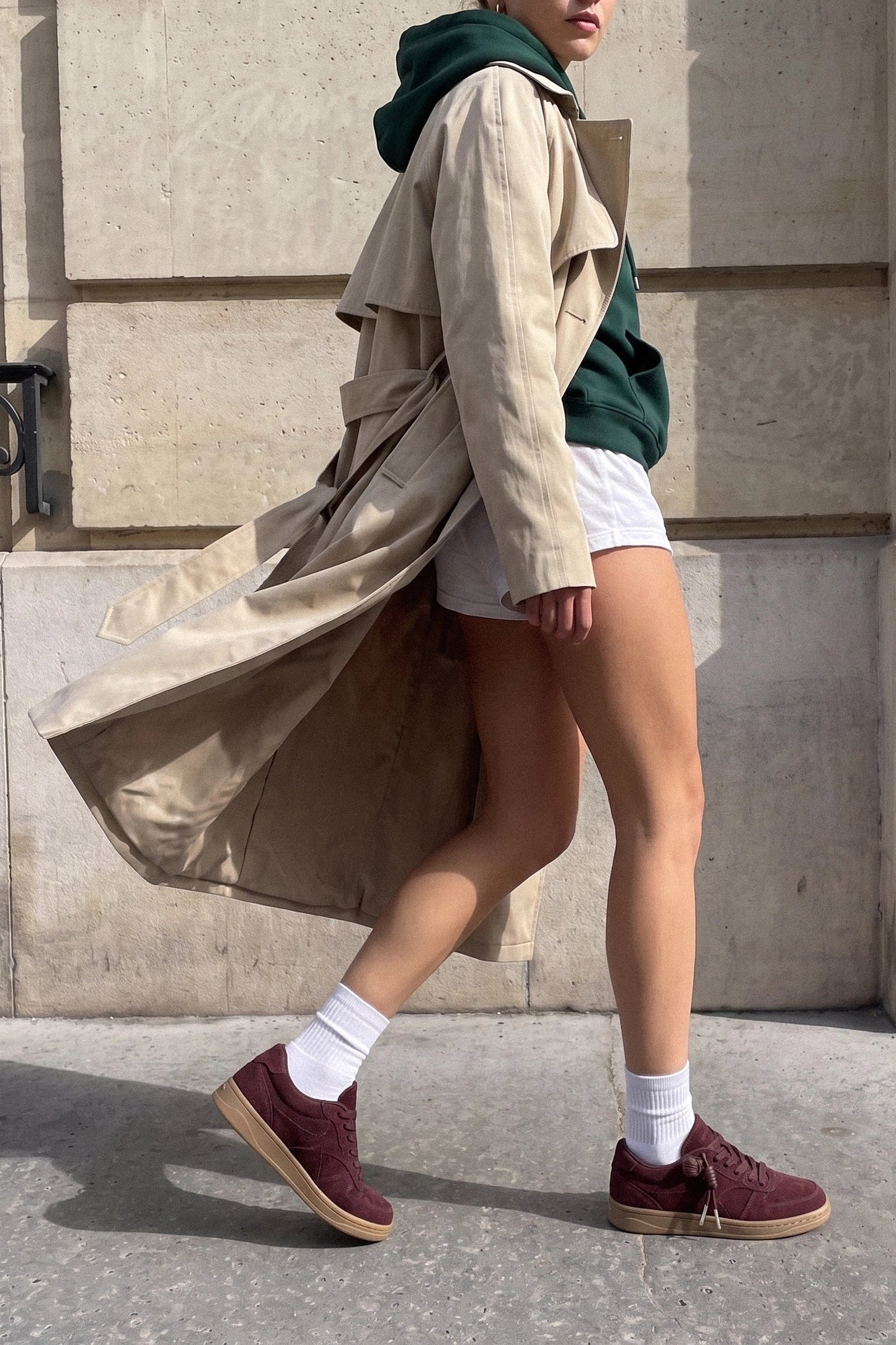 George Sneaker Burgundy Suede