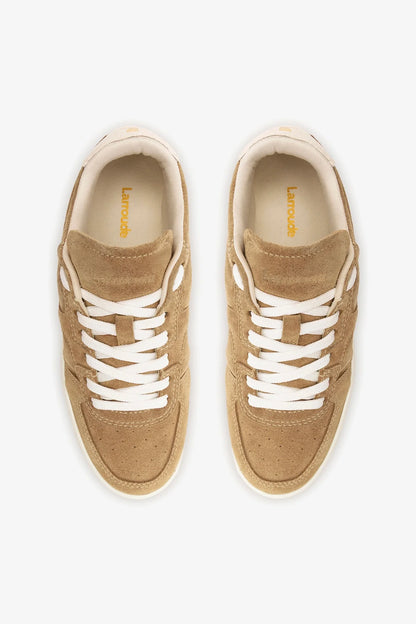 George Sneaker In Peanut Suede and Ivory Leather