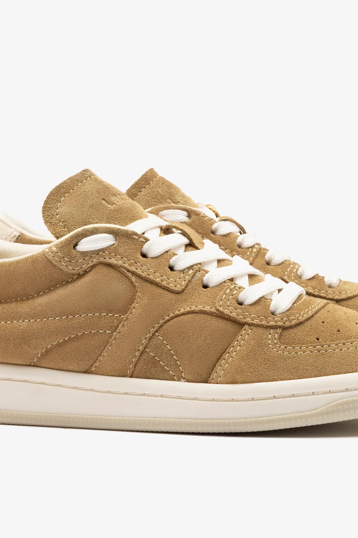 George Sneaker In Peanut Suede and Ivory Leather