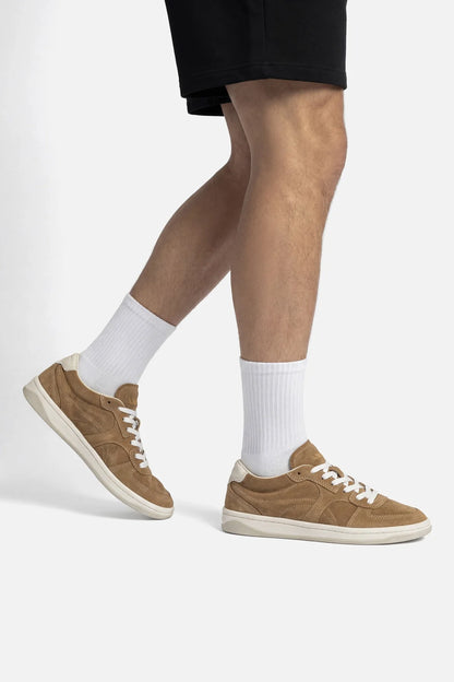 George Sneaker In Peanut Suede and Ivory Leather