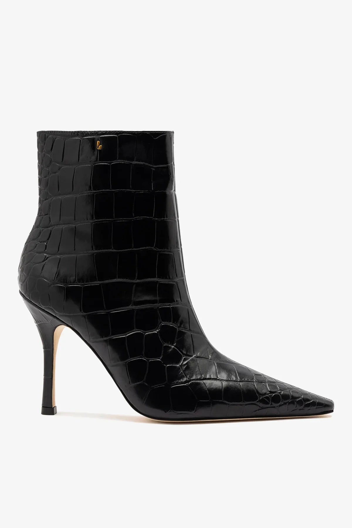 Mini Carine Boot Black Croco Leather