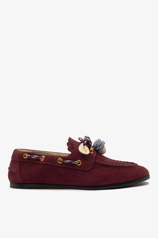 Cyprus Boat Shoe Burgundy Suede