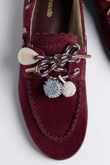 Cyprus Boat Shoe Burgundy Suede