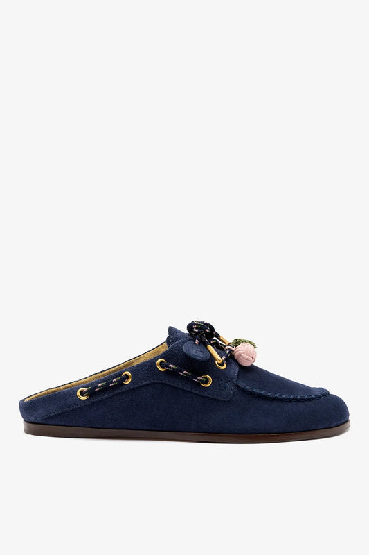 Cyprus Mule Indigo Suede
