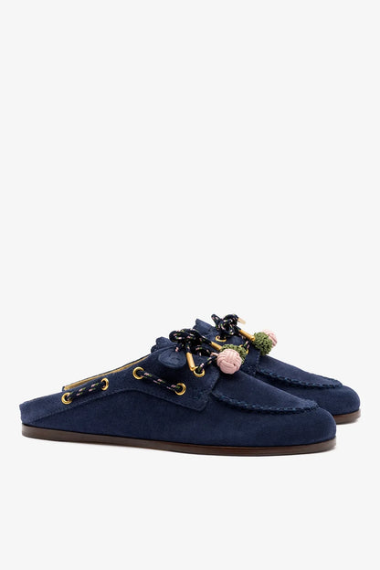 Cyprus Mule Indigo Suede