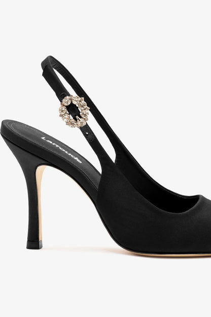 Carine Pump Black Satin