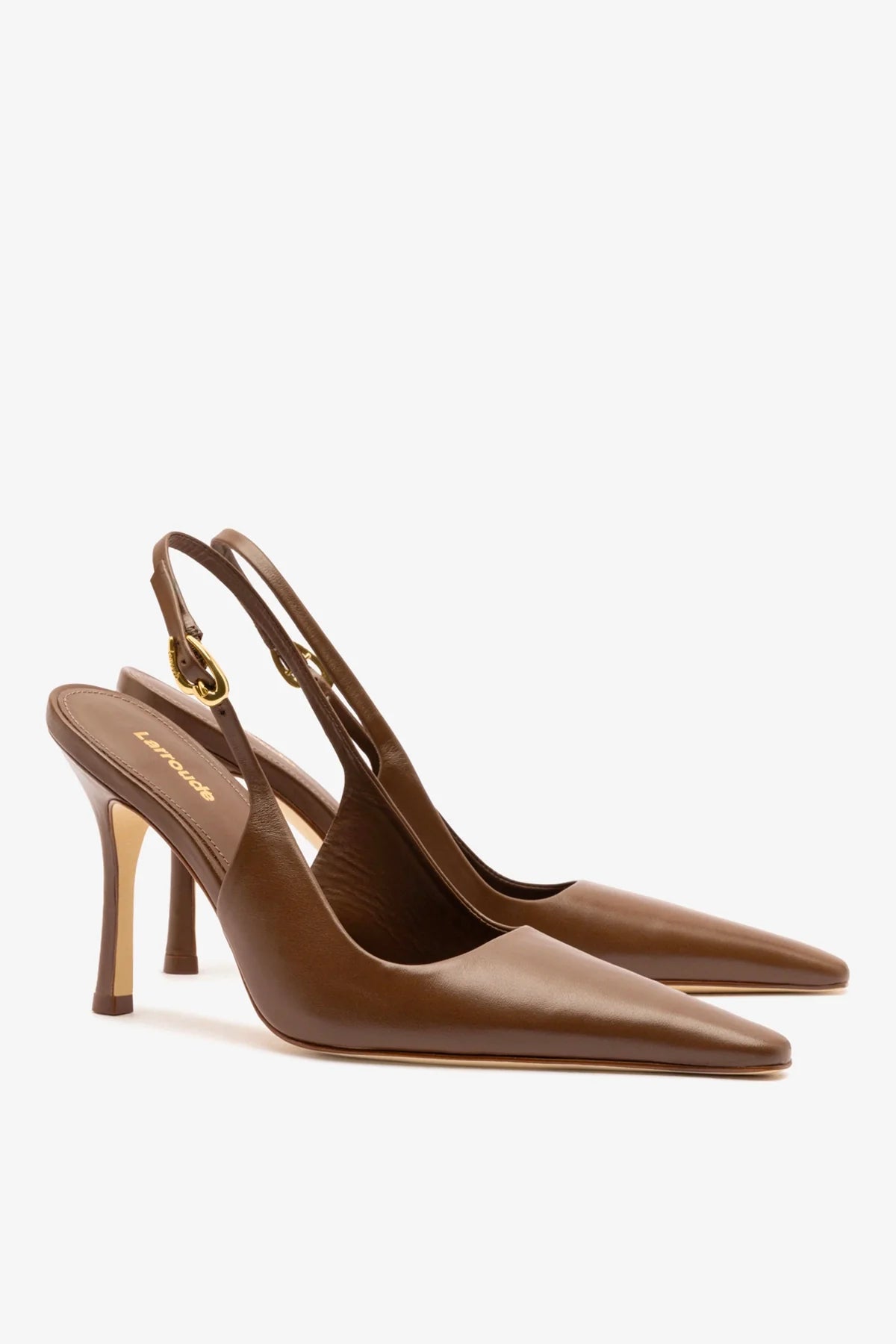 Carine Pump In Burnt Umber Leather
