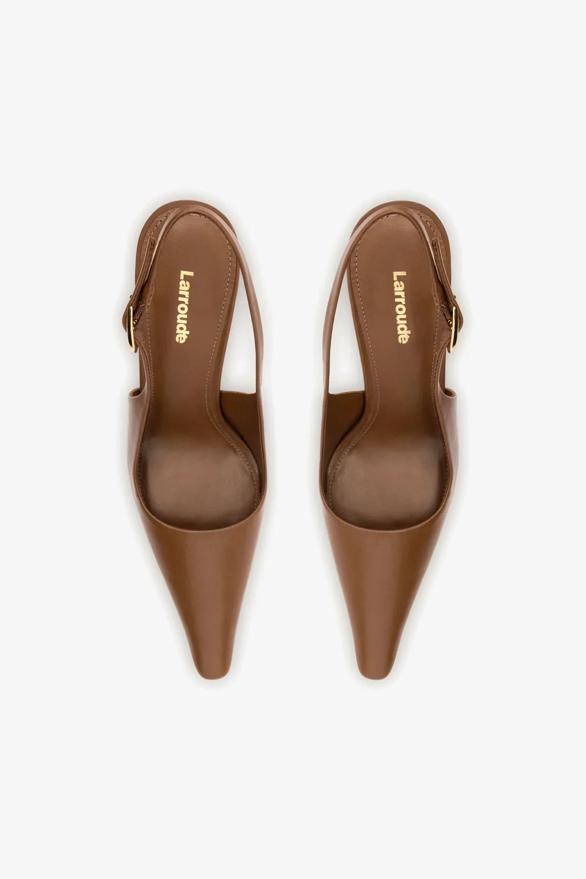 Carine Pump In Burnt Umber Leather
