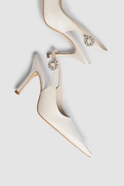 Carine Pump White Satin