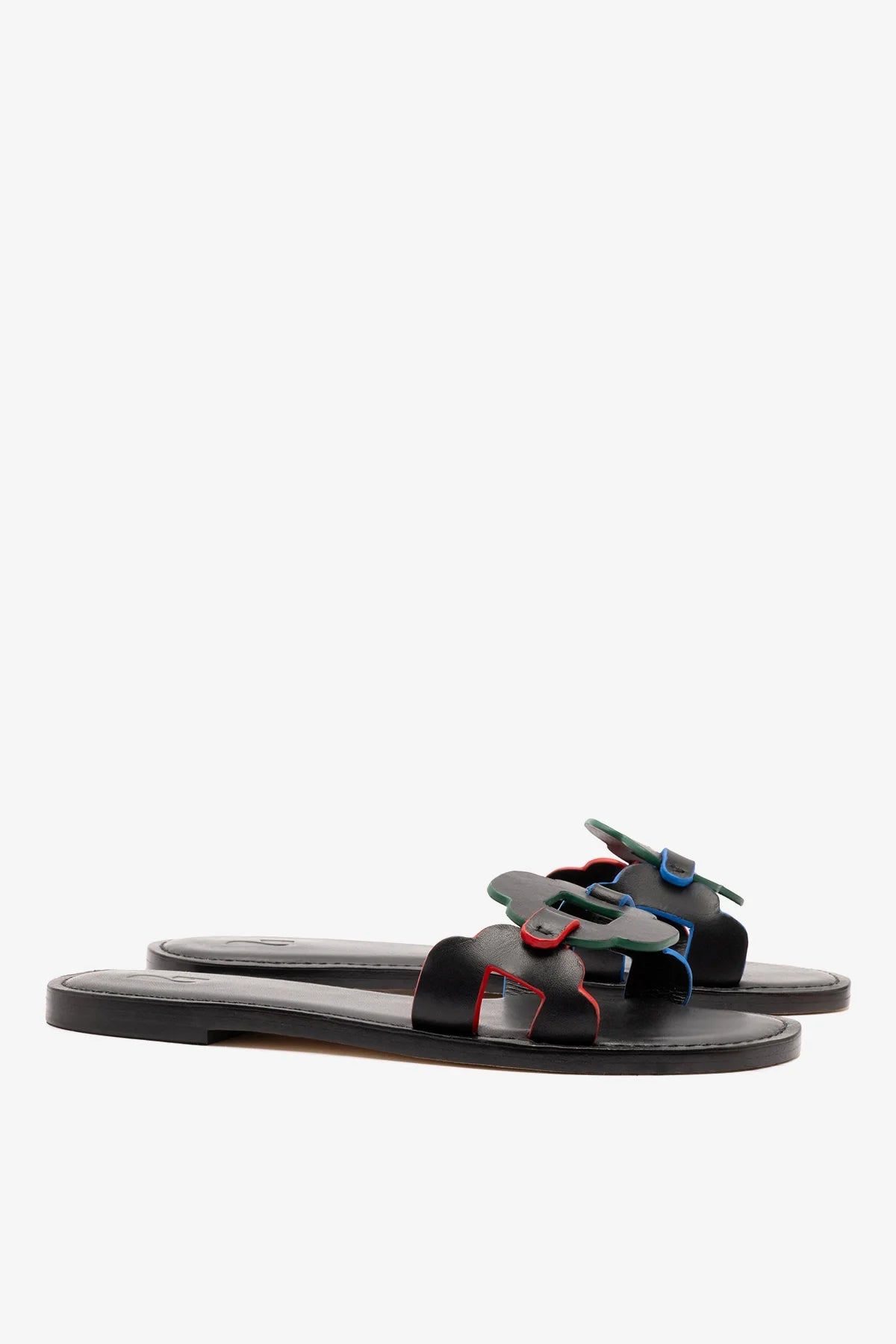 Margherita Slide In Black Leather