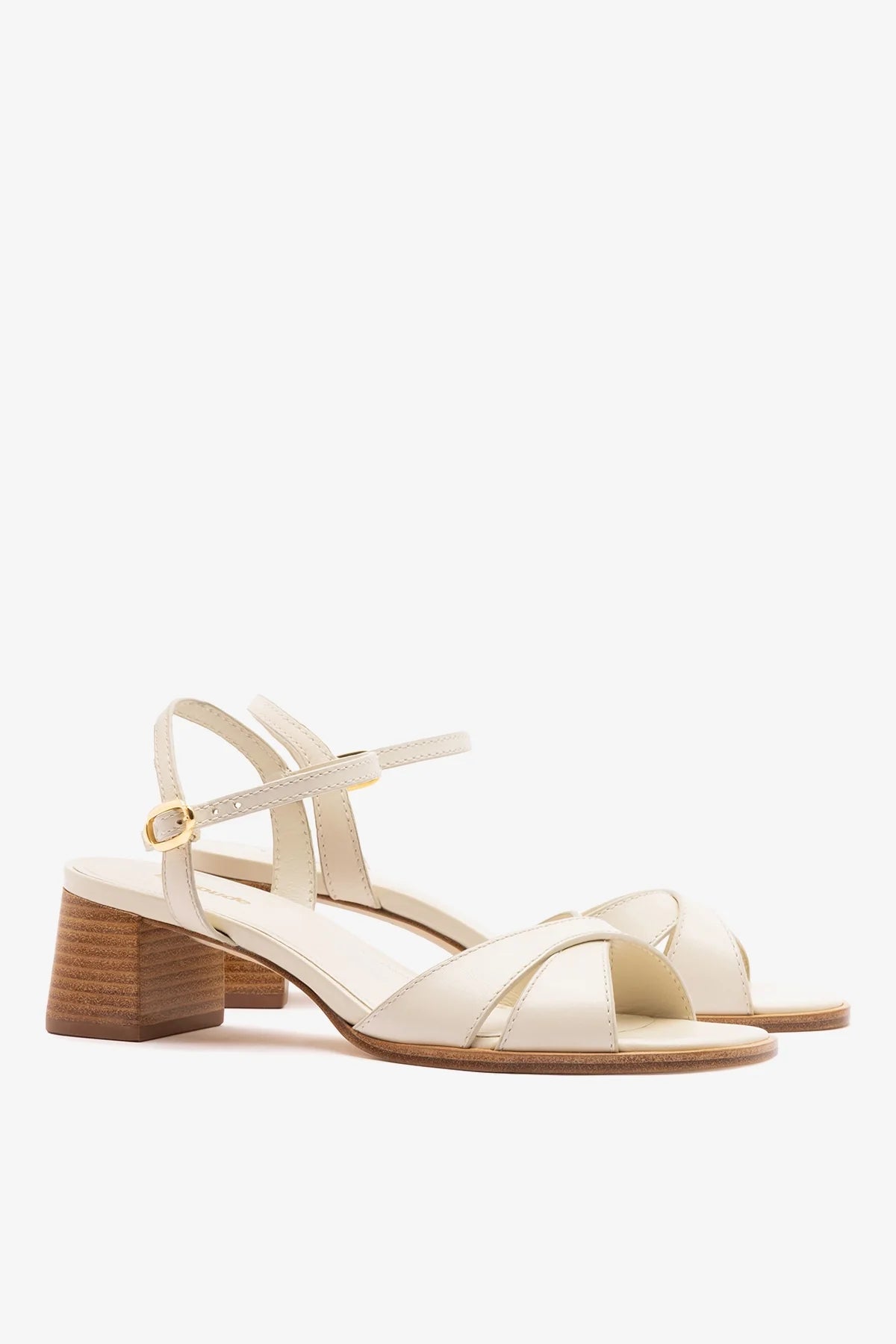 Roma Sandal Ivory Leather