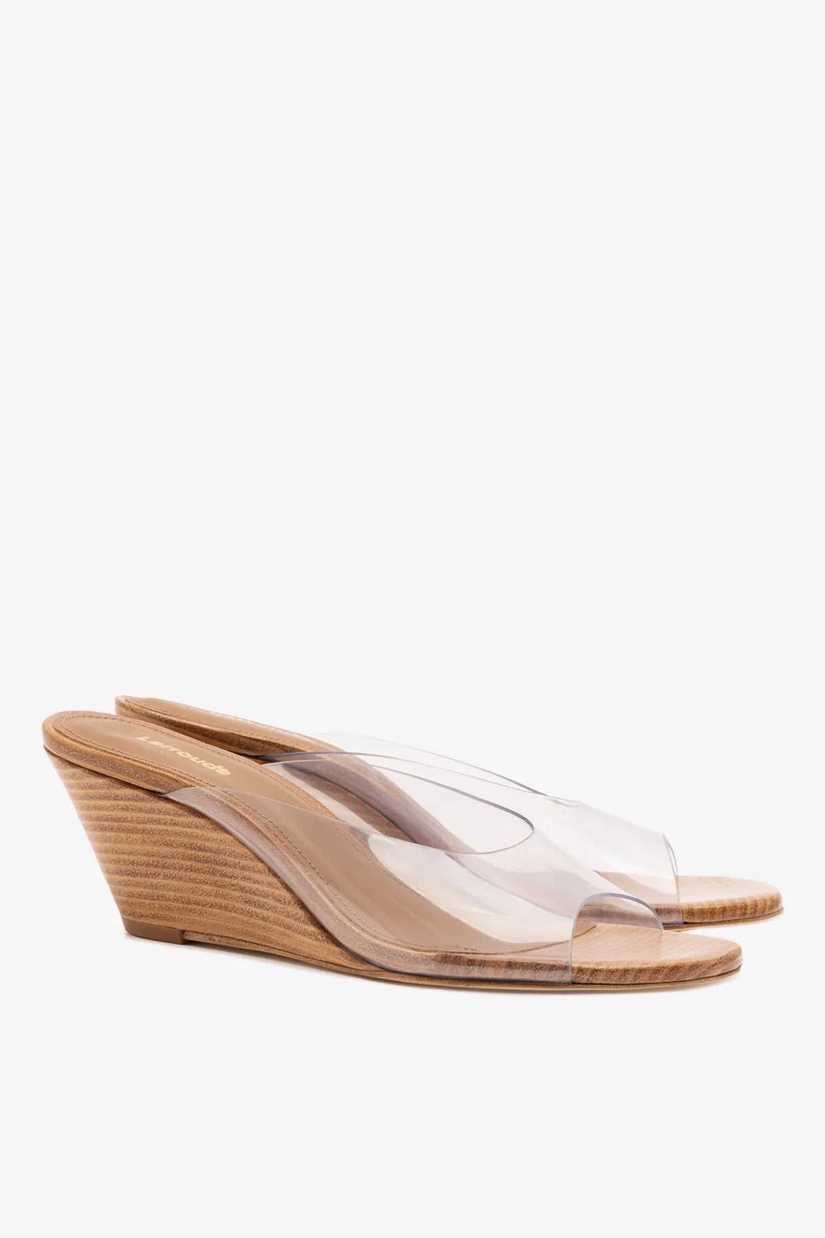 Vivi Wedge Mule In Clear Vinyl