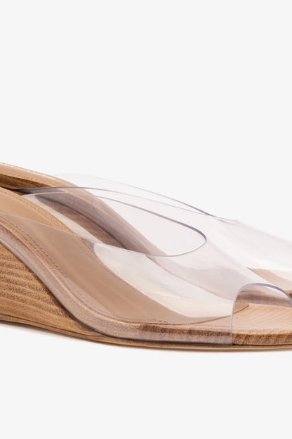 Vivi Wedge Mule In Clear Vinyl