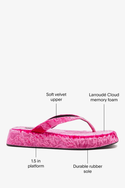 Roxy Thong Sandal Pink Velvet