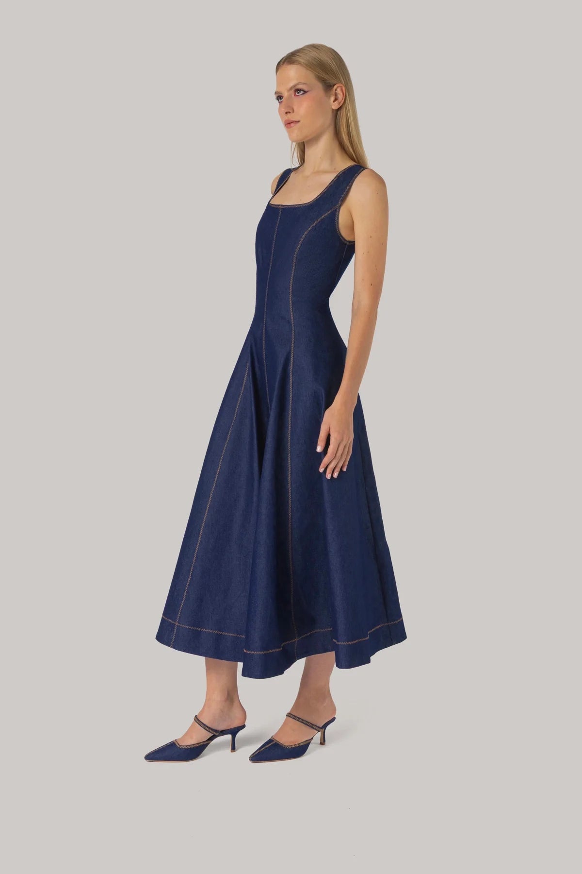 Sophia Dress Blue Denim