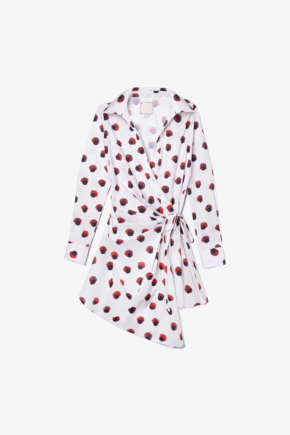 Sashi Wrap Dress White Floral Cotton