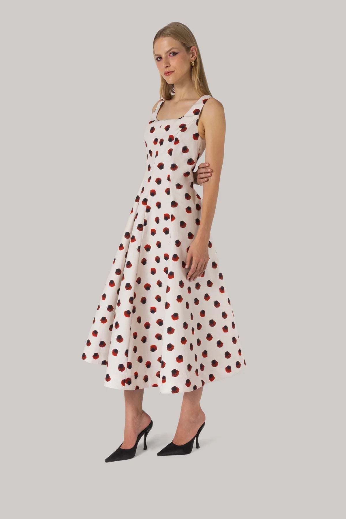 Sophia Dress White Floral Cotton