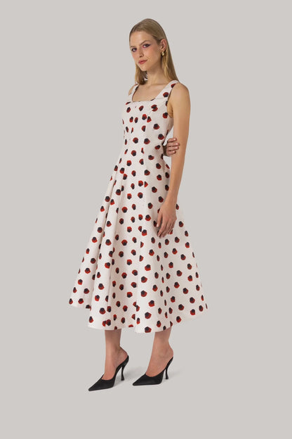 Sophia Dress White Floral Cotton
