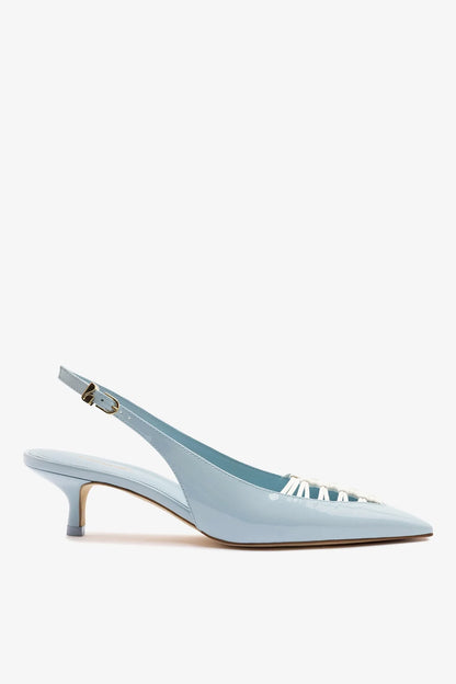 Nara Pump In Maya Patent Leather and White Leather