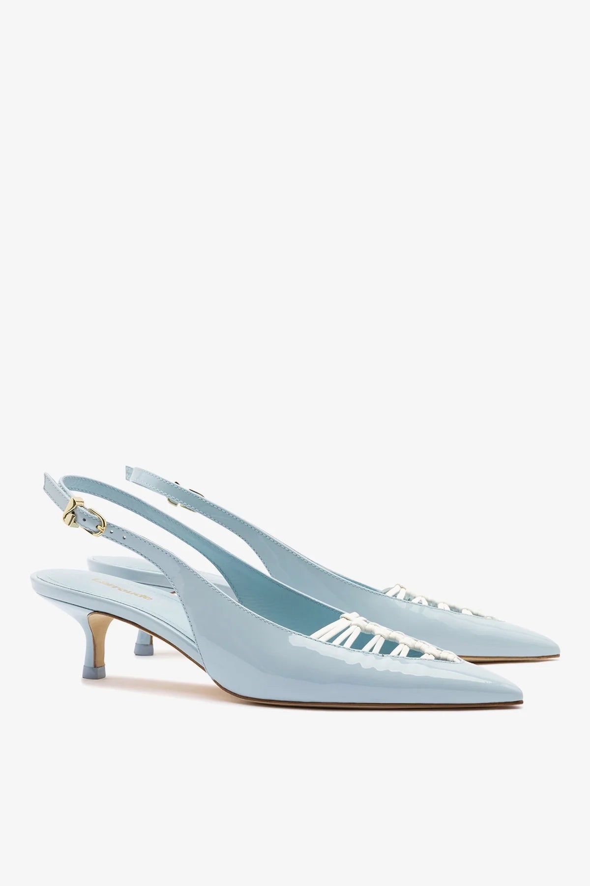 Nara Pump In Maya Patent Leather and White Leather
