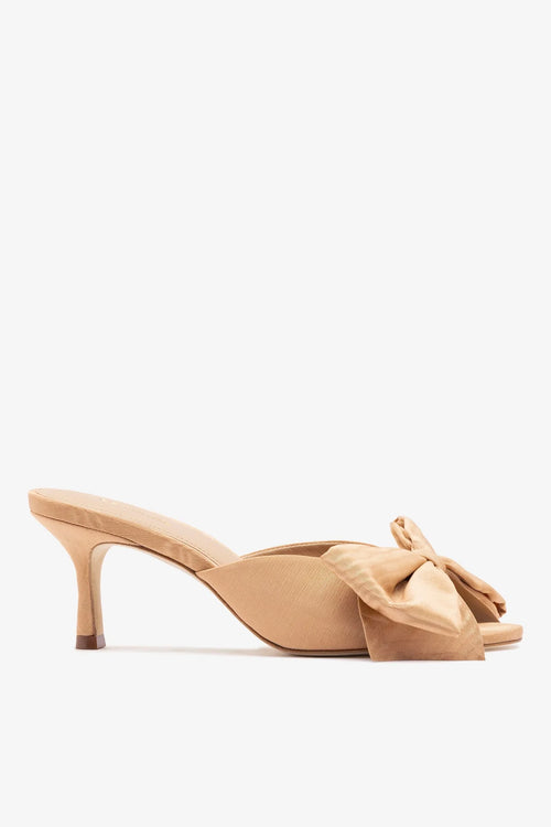 Elle Peep Toe Mule Macaroon Silk