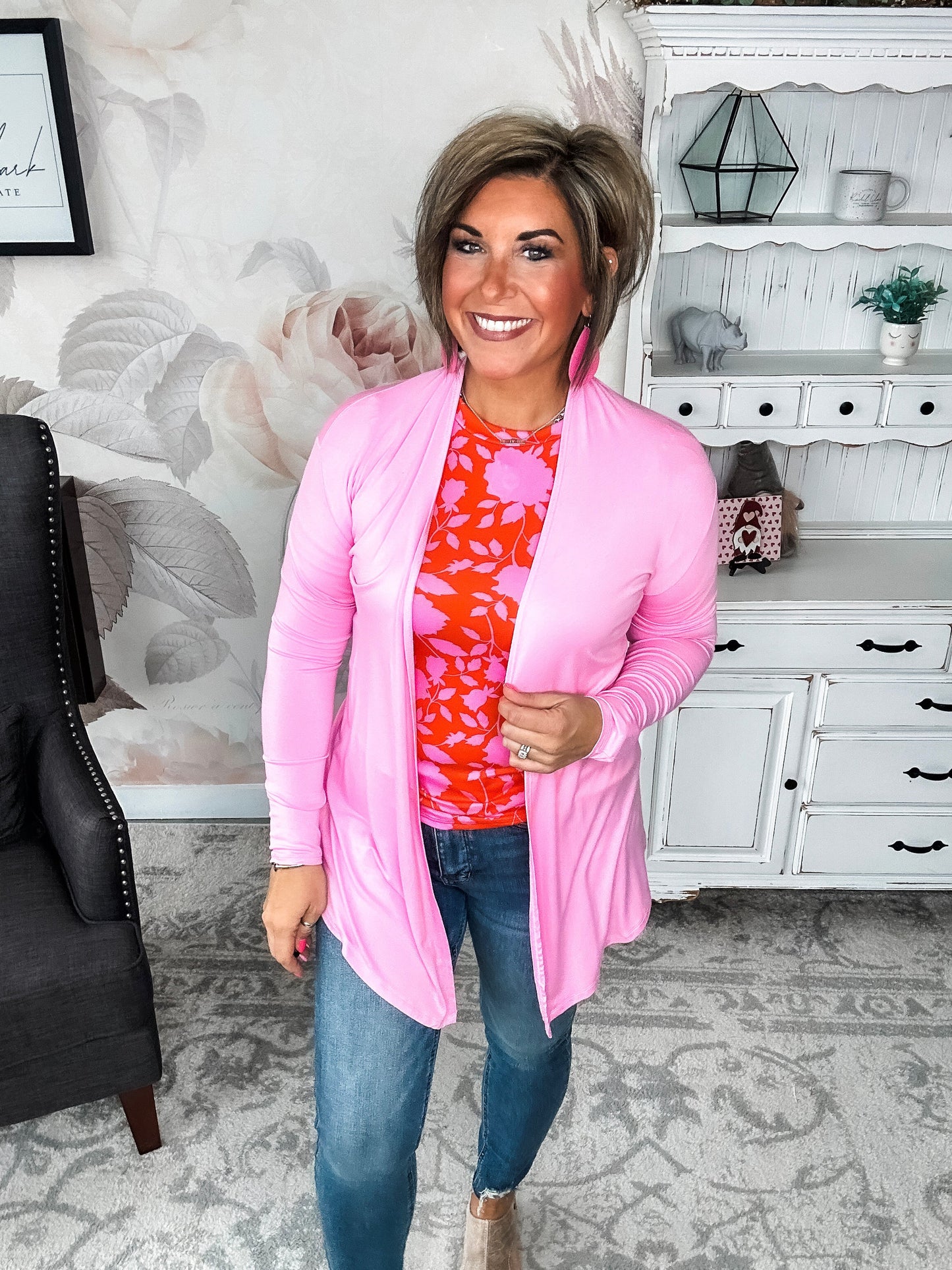Love Never Fades Cardigan - Pink